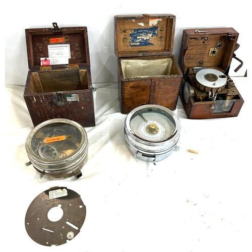 144 - 3 vintage cased Pigeon clocks