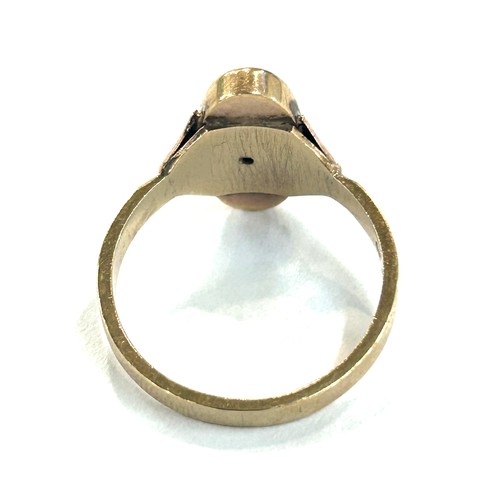 72 - 9ct Gold stone set dress ring, total weight 3.9grams ring size s