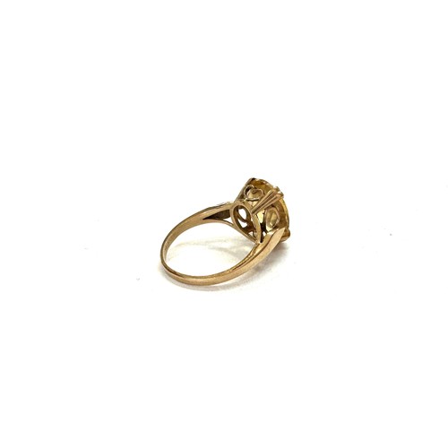 78 - Ladies 9ct gold citrine set dress ring, total weight 2.5g