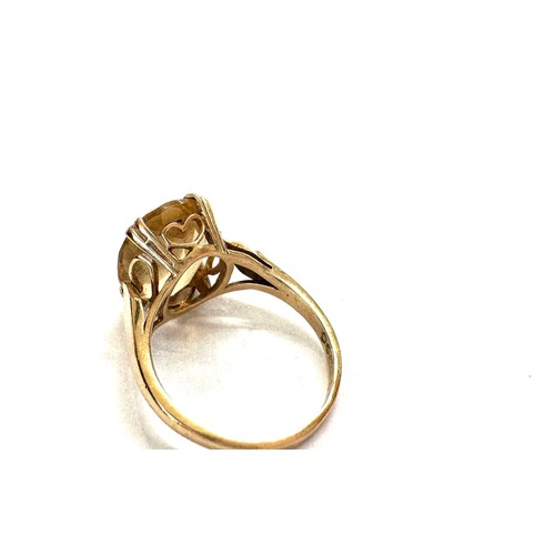 78 - Ladies 9ct gold citrine set dress ring, total weight 2.5g