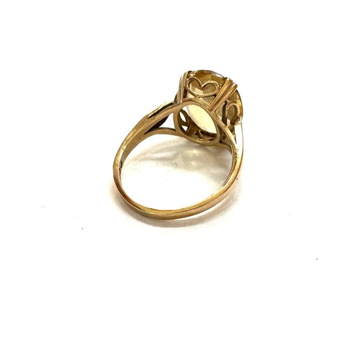 78 - Ladies 9ct gold citrine set dress ring, total weight 2.5g