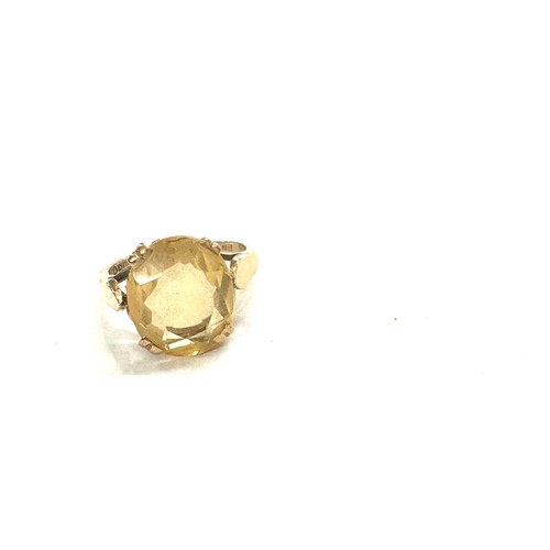 78 - Ladies 9ct gold citrine set dress ring, total weight 2.5g