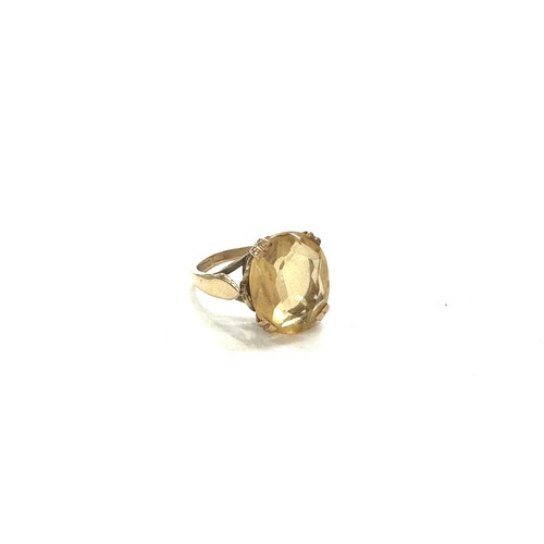 78 - Ladies 9ct gold citrine set dress ring, total weight 2.5g