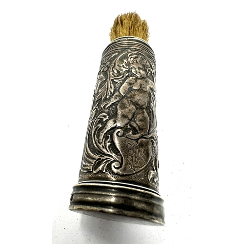 50 - Antique silver cased shaving brush