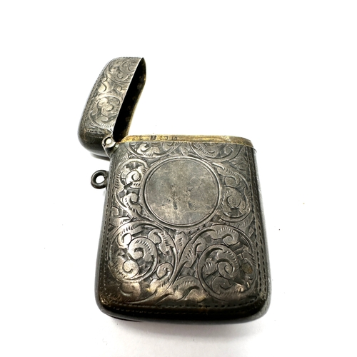 40 - Antique silver vesta case