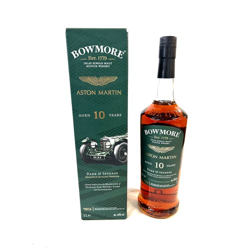 594 - 2 bottles of Brand new in box Bowmore 10 Year Old Dark & Intense - Aston Martin Edition 1L