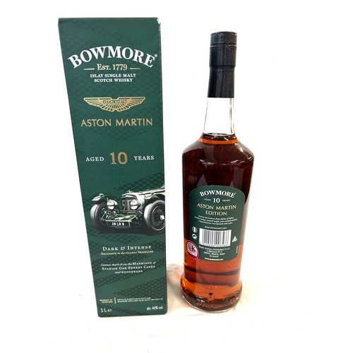 594 - 2 bottles of Brand new in box Bowmore 10 Year Old Dark & Intense - Aston Martin Edition 1L