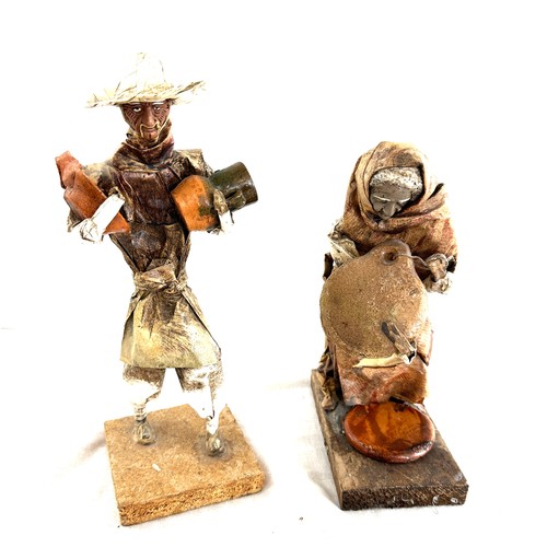 75 - 2 Paper Mache Mexican figures