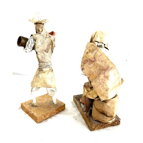 75 - 2 Paper Mache Mexican figures