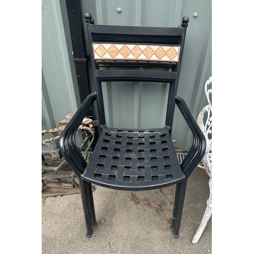 100K - 4 Stacking metal garden chairs