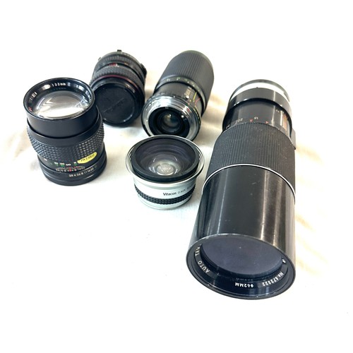 27 - Selection of vintage and later camera lenses to include Macro vitacon 0.42x, Coslinar no.800693, Tam... 