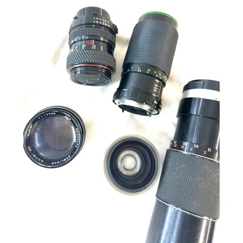 27 - Selection of vintage and later camera lenses to include Macro vitacon 0.42x, Coslinar no.800693, Tam... 