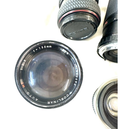 27 - Selection of vintage and later camera lenses to include Macro vitacon 0.42x, Coslinar no.800693, Tam... 