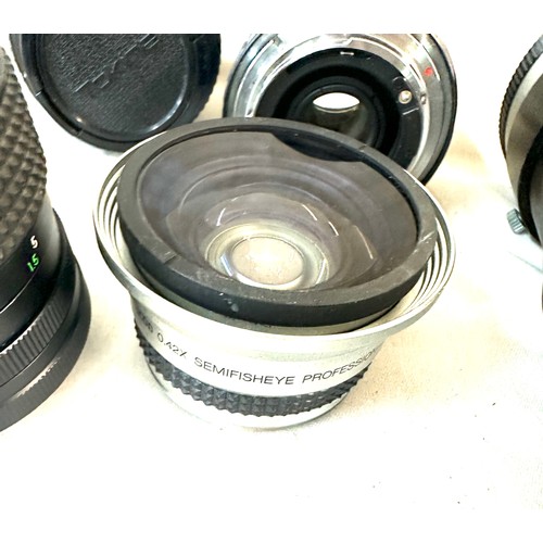 27 - Selection of vintage and later camera lenses to include Macro vitacon 0.42x, Coslinar no.800693, Tam... 