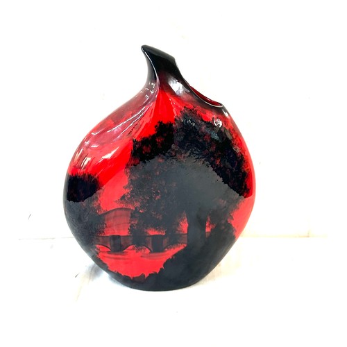 13 - Peggy Davies tear drop hand painted vase ' Oak Tree' limited edition 25/100 measures approx 13 inche... 