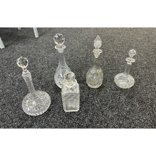 88 - Selection of vintage glass decanters