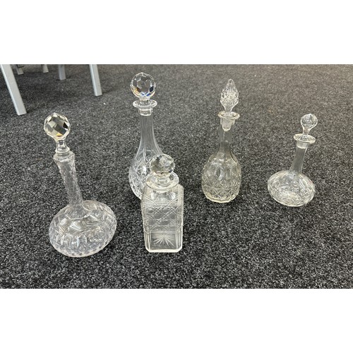 88 - Selection of vintage glass decanters