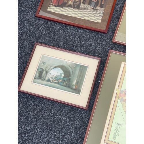 42 - Selection of framed prints, largest measures approximately 24 inches wide height 20 inches