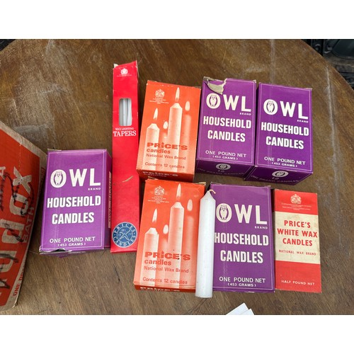 45 - Selection of vintage candles in original boxes by OWL