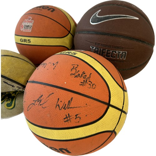 basket balls to include Nike etc, signed by Leicester Riders
