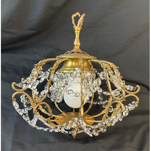 44 - Victorian light fitting, approximate measurements Height 18 inches, diameter 12 inches