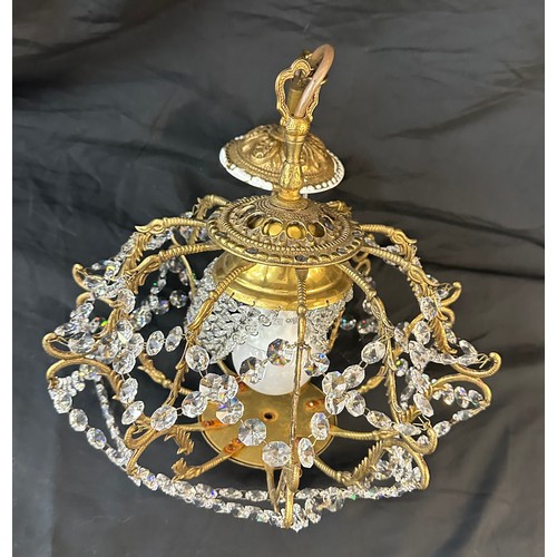 44 - Victorian light fitting, approximate measurements Height 18 inches, diameter 12 inches