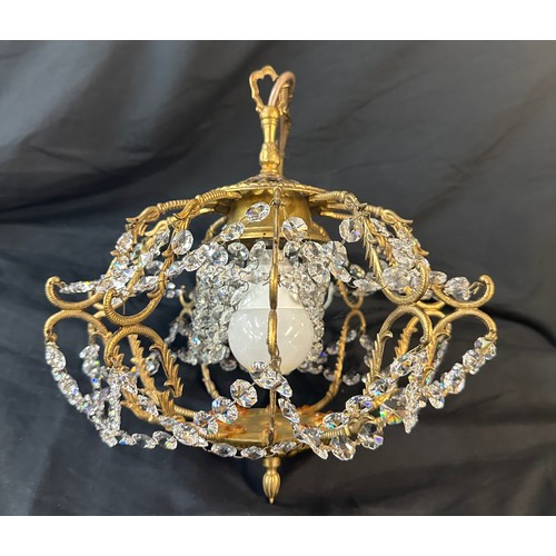 44 - Victorian light fitting, approximate measurements Height 18 inches, diameter 12 inches