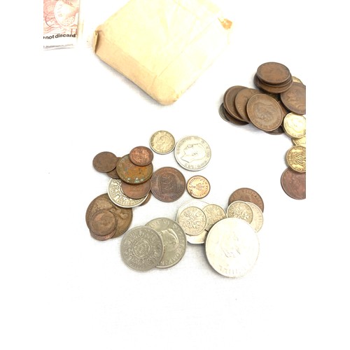 54 - Selection of vintage and later coins includes crowns, shillings etc