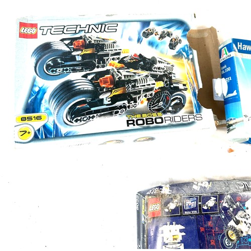 48 - Selection of assorted Lego includes Lego Technic 8022, 8516 and a boxed Italeri Hawk Mk.100 etc