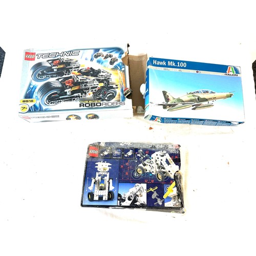 48 - Selection of assorted Lego includes Lego Technic 8022, 8516 and a boxed Italeri Hawk Mk.100 etc