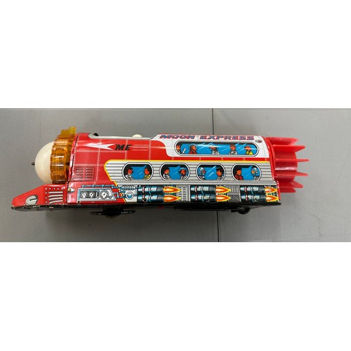 46 - Original 1970s vintage TPS ‘Magic Color Moon Express’ Space Train with box however box is worn