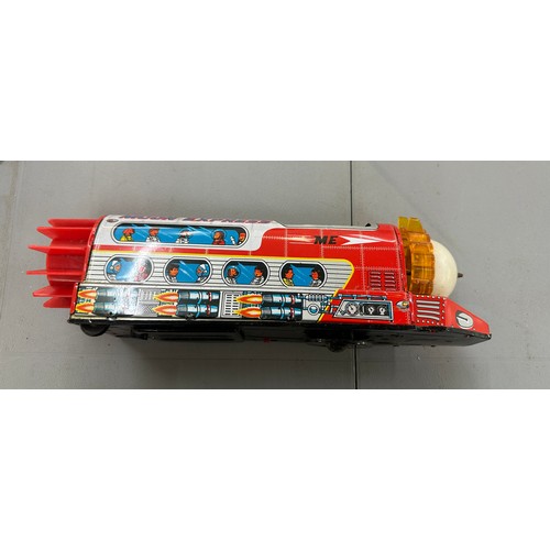 46 - Original 1970s vintage TPS ‘Magic Color Moon Express’ Space Train with box however box is worn