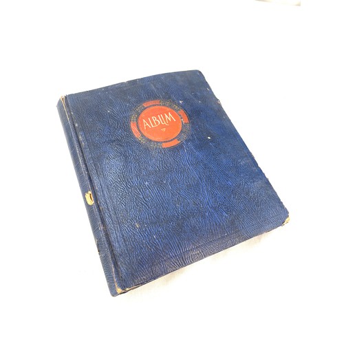 33 - Antique post card album with a selection of real life photo post cards, greetings cards etc