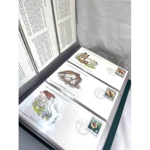 76 - Selection of 3 albums of first day covers includes the official collection of world's first wildlife... 