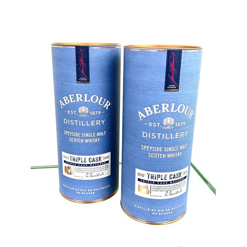 540 - 2 bottles of new and sealed Aberlour triple cask Single Malt Scotch Whisky, 70cl with Gift Box