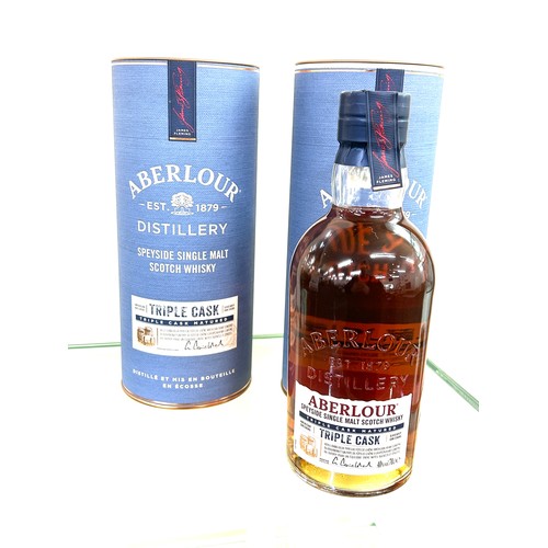 540 - 2 bottles of new and sealed Aberlour triple cask Single Malt Scotch Whisky, 70cl with Gift Box