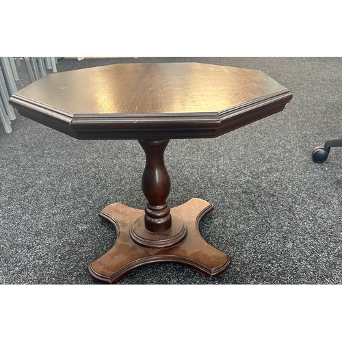 419 - Occasional octagonal table, approximate height: 19 inches by 23 inches