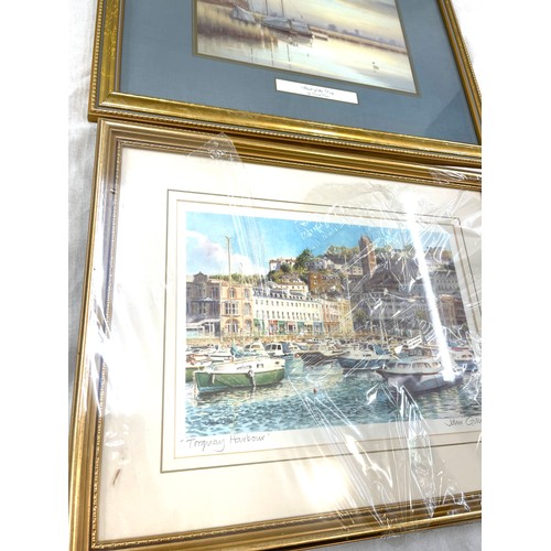 23 - 2 Framed prints includes Start of the day by David Dane and aone by Jam Gillo, 17.5 inches by 13 inc... 