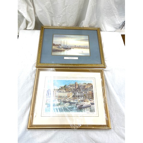 23 - 2 Framed prints includes Start of the day by David Dane and aone by Jam Gillo, 17.5 inches by 13 inc... 