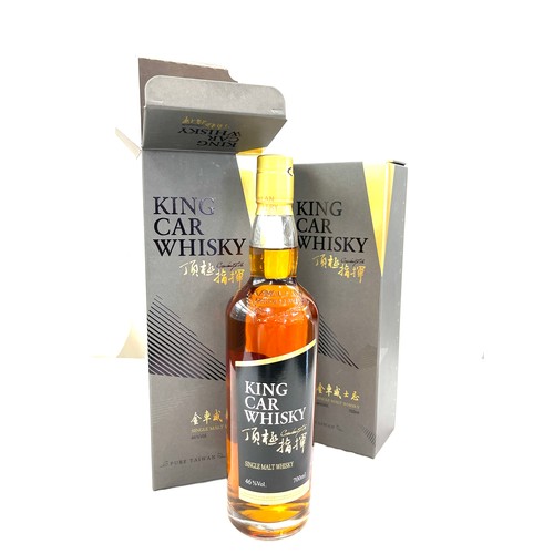 560 - 2 bottles of Boxed King Car Whisky, single malt whisky 46%, 700ml cased bottles