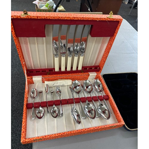 57 - Selection of cased part EPNS cutlery sets