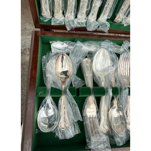 83 - Cased canteen of silver plated cutlery complete