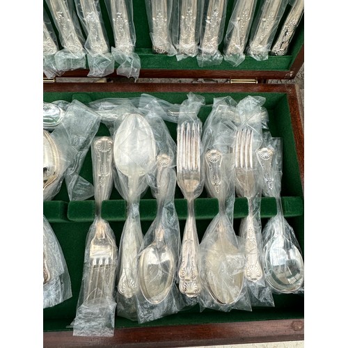 83 - Cased canteen of silver plated cutlery complete