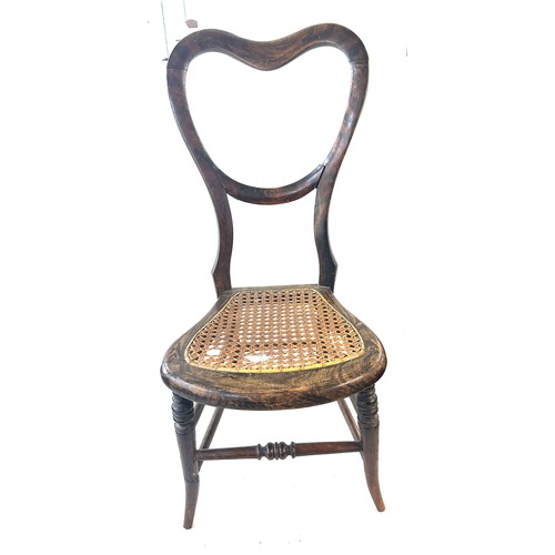 418 - Small vintage bergere chair, approximate height 28 inches, Width 12.5 inches