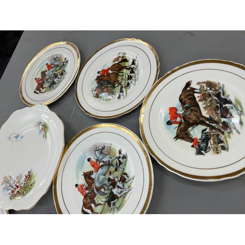 87 - Selection of hunting scene collectors plates