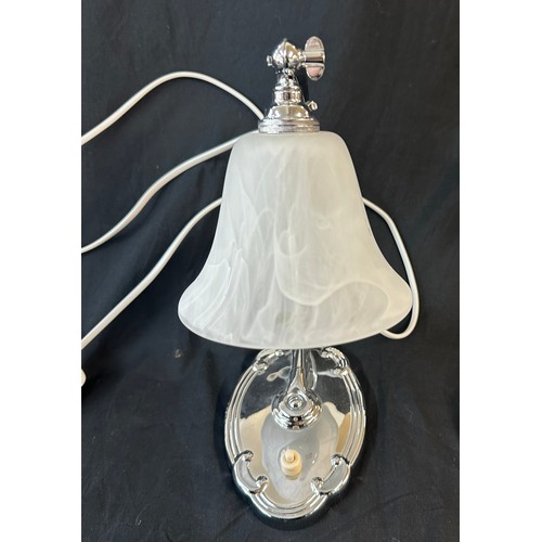 4 - Reading lamp, 10 inches tall with an extra glass shade