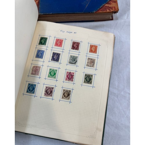 91 - 1901 volume 1 and 2 Navy and army illustrated books and a selection of stamps includes penny black, ... 