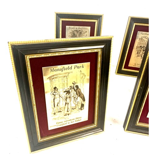 451 - Set of 6 framed silver plaques each frame measures approximately 6.5 inches long 5 inches wide