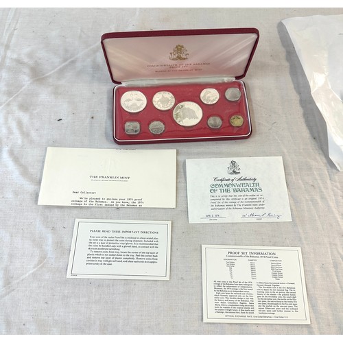 503 - 1971 Commonwealth of the Bahamas Islands Proof Set Franklin Mint with coa