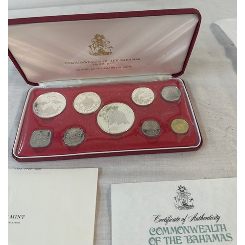 503 - 1971 Commonwealth of the Bahamas Islands Proof Set Franklin Mint with coa